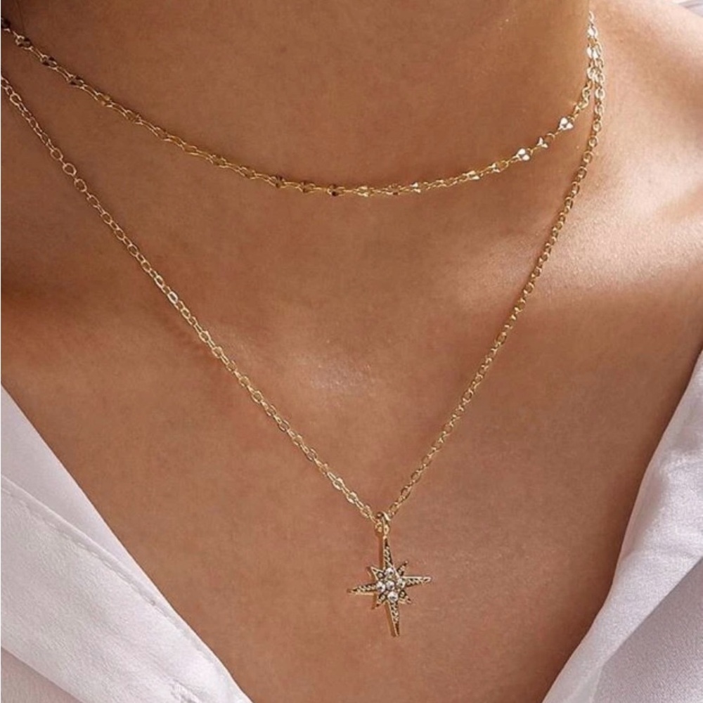 Gold Star Layered Necklace